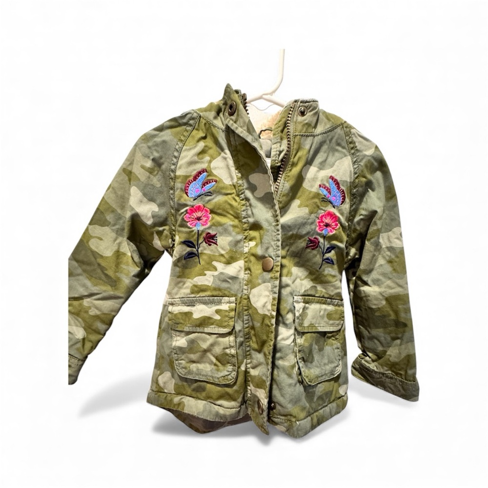 Old Navy Kids Camouflage Jacket with Floral Design